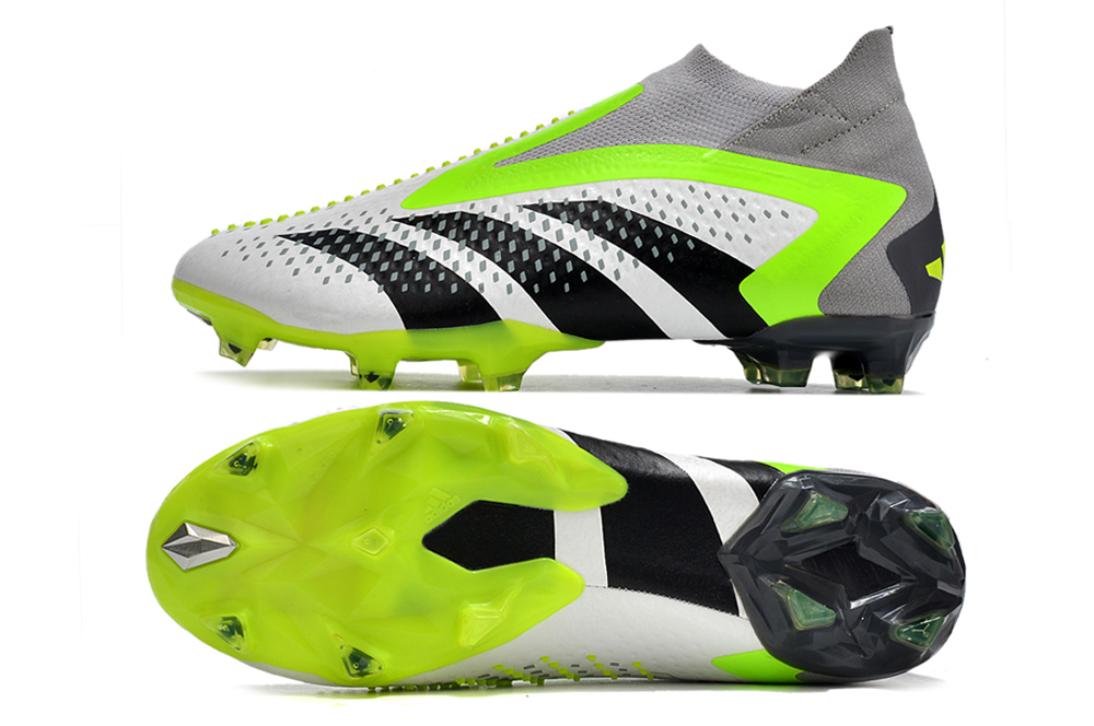 Adidas Predator Accuracy+ FG blanco, gris, verde y negro