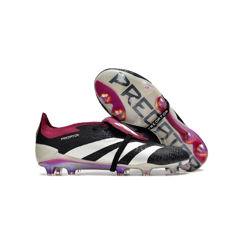 Adidas Predator Elite FT FG versión 24 blanco, negro y burdeo.