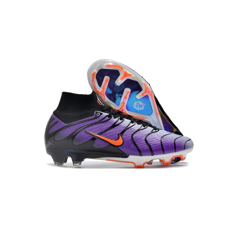 Nike Air Zoom Mercurial Superfly IX Elite FG TN en color morado y negro.
