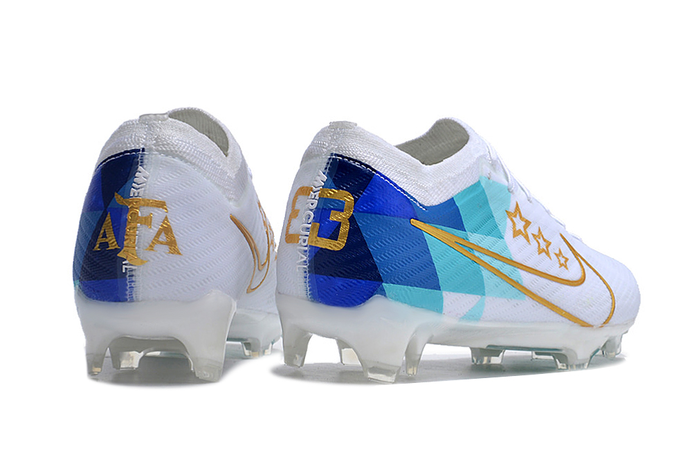 Nike Air Zoom Mercurial Vapor 15 Elite XXV FG blanco con detalles de colores variados 3 Nike Air Zoom Mercurial Vapor 15 Elite XXV FG blanco con detalles de colores variados