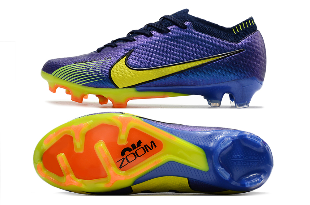 Nike Air Zoom Mercurial Vapor XV Elite FG color azul con amarillo